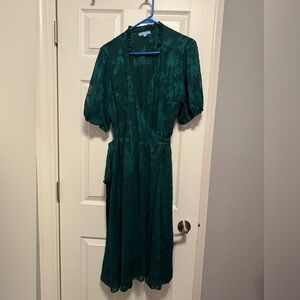 Draper James Green Wrap around dress